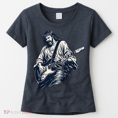Rocking Savior Guitar Legend Jesus Rocks Women's T-Shirt