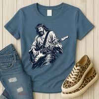 Rocking Savior Guitar Legend Jesus Rocks Women's T-Shirt thumb 3