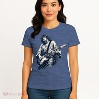 Rocking Savior Guitar Legend Jesus Rocks Women's T-Shirt thumb 4
