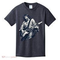 Rocking Savior Guitar Legend Jesus Rocks Kids T-Shirt thumb 0