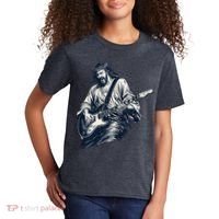 Rocking Savior Guitar Legend Jesus Rocks Kids T-Shirt thumb 2