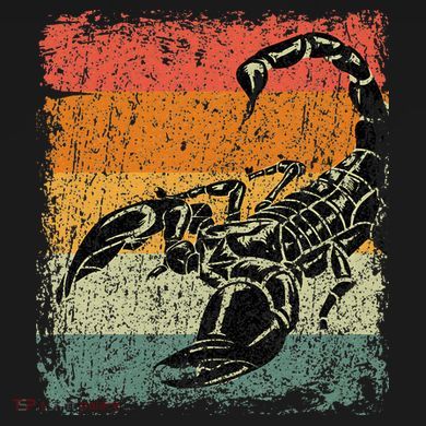 Retro Scorpio Gift Vintage Scorpion Kids Tie-Dye T-Shirt