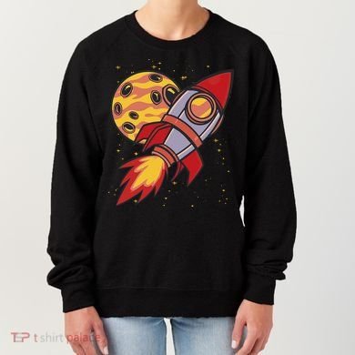 Rocket Spaceship Galaxy Retro Women's Sweatshirt