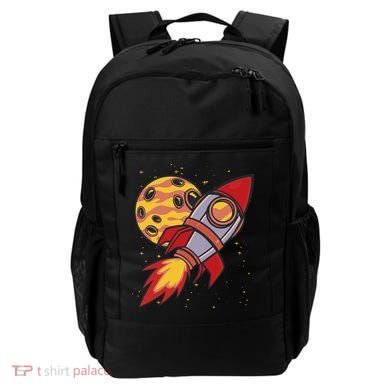Rocket Spaceship Galaxy Retro Backpack