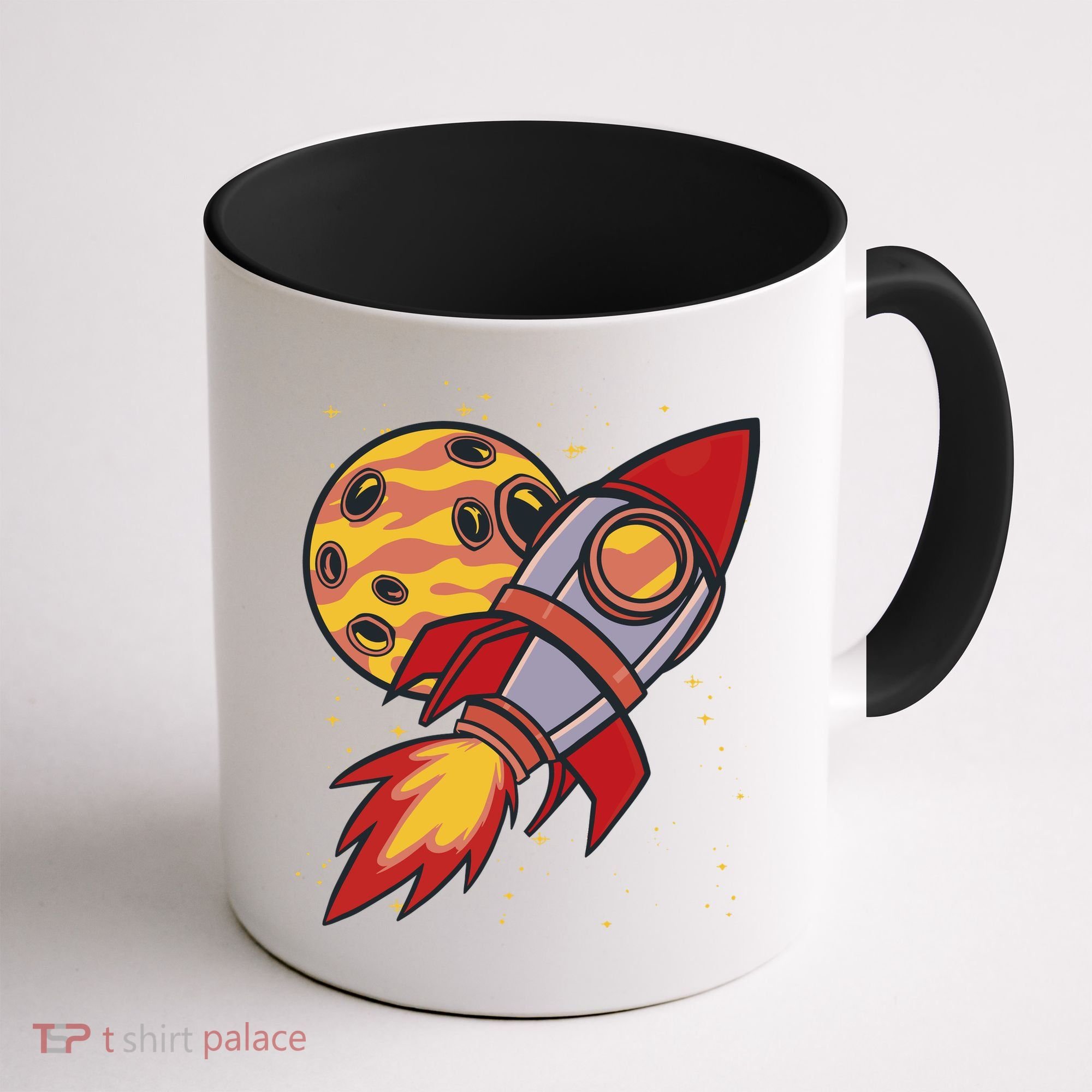 Rocket Spaceship Galaxy Retro Coffee Mug