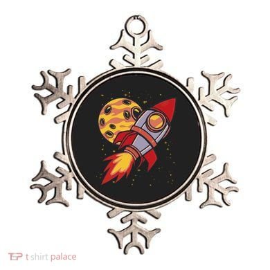 Rocket Spaceship Galaxy Retro Ornament