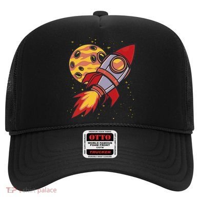 Rocket Spaceship Galaxy Retro Hat