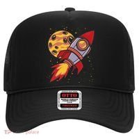 Rocket Spaceship Galaxy Retro Hat thumb 0