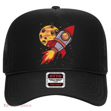 Rocket Spaceship Galaxy Retro Hat