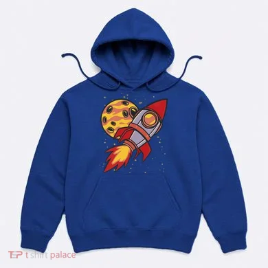 Rocket Spaceship Galaxy Retro Hoodie
