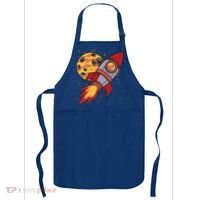 Rocket Spaceship Galaxy Retro Apron thumb 0