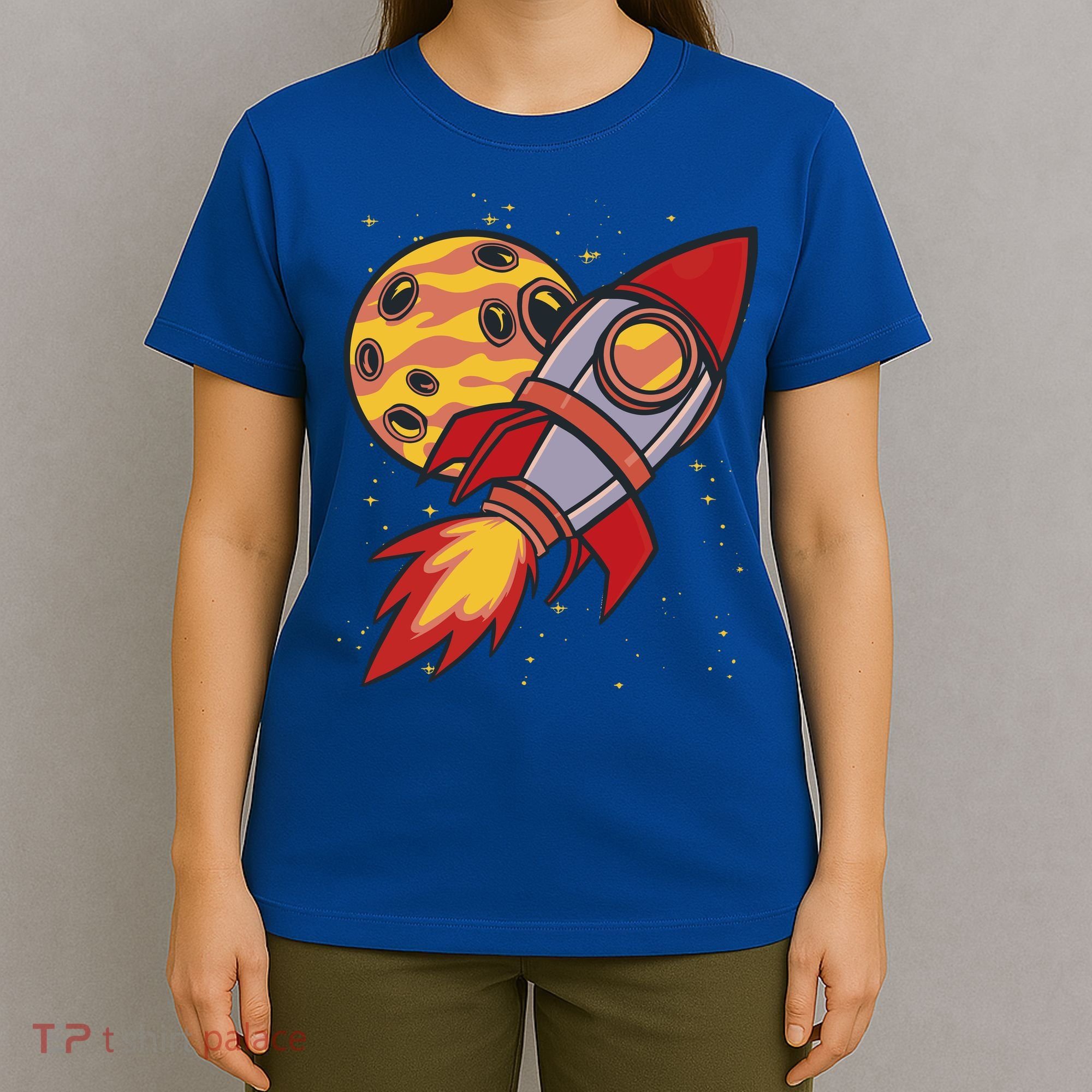 Rocket Spaceship Galaxy Retro T-Shirt