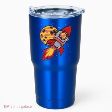 Rocket Spaceship Galaxy Retro Tumbler