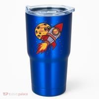 Rocket Spaceship Galaxy Retro Tumbler thumb 0