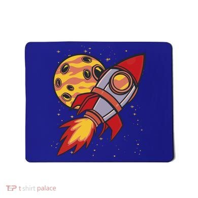 Rocket Spaceship Galaxy Retro Mousepad