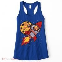 Rocket Spaceship Galaxy Retro Women's Tank Top thumb 0