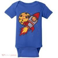 Rocket Spaceship Galaxy Retro Baby Bodysuit thumb 0