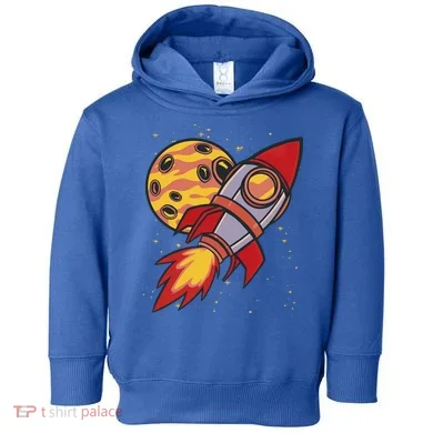 Rocket Spaceship Galaxy Retro Toddler Hoodie
