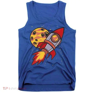Rocket Spaceship Galaxy Retro Tank Top