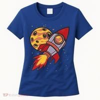 Rocket Spaceship Galaxy Retro Women's T-Shirt thumb 0