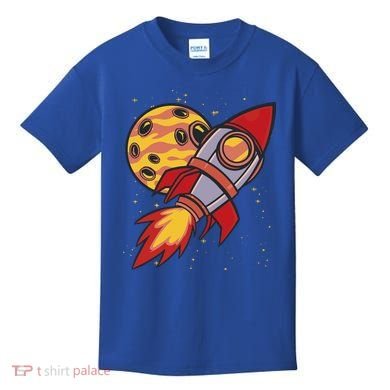 Rocket Spaceship Galaxy Retro Kids T-Shirt