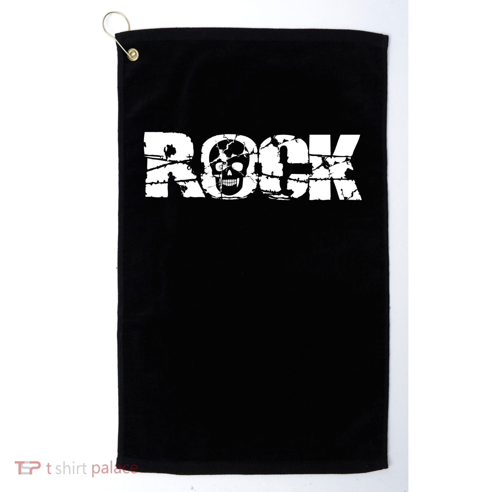 Rock Skull Grunge Golf Towel