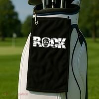 Rock Skull Grunge Golf Towel thumb 2