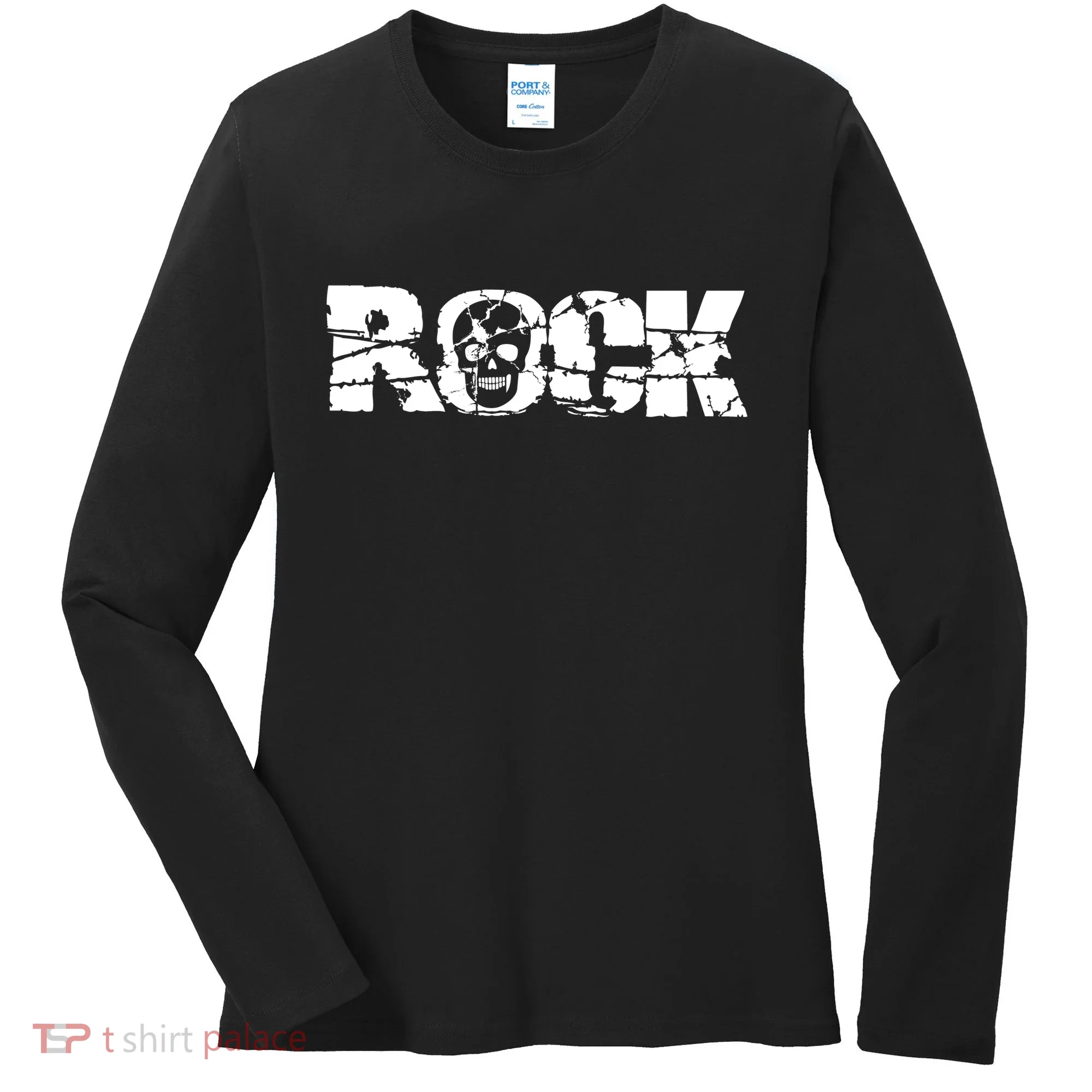 Rock Skull Grunge Women's Long Sleeve Shirt