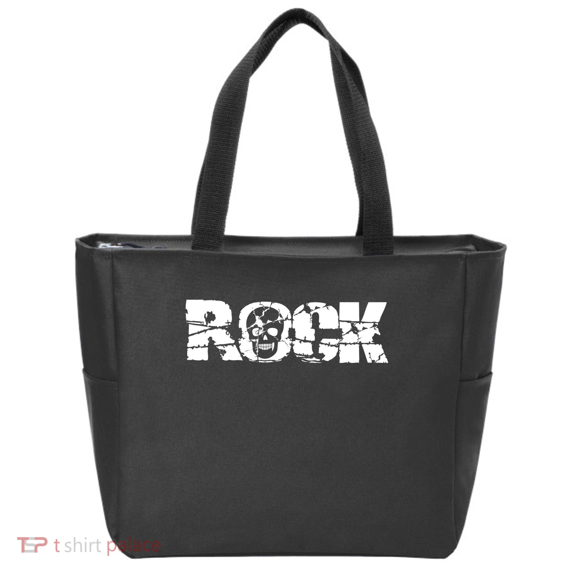 Rock Skull Grunge Tote Bag