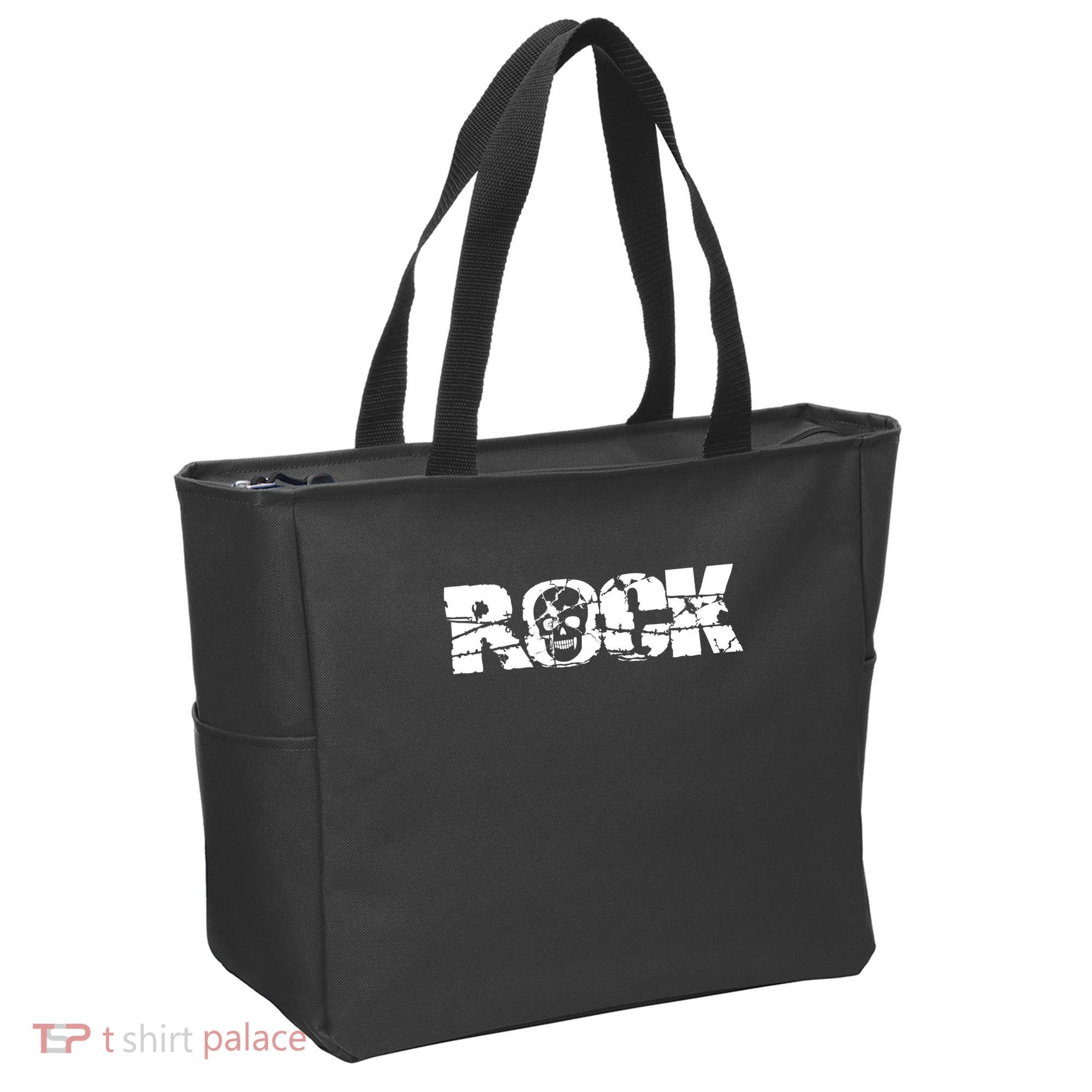 Rock Skull Grunge Tote Bag