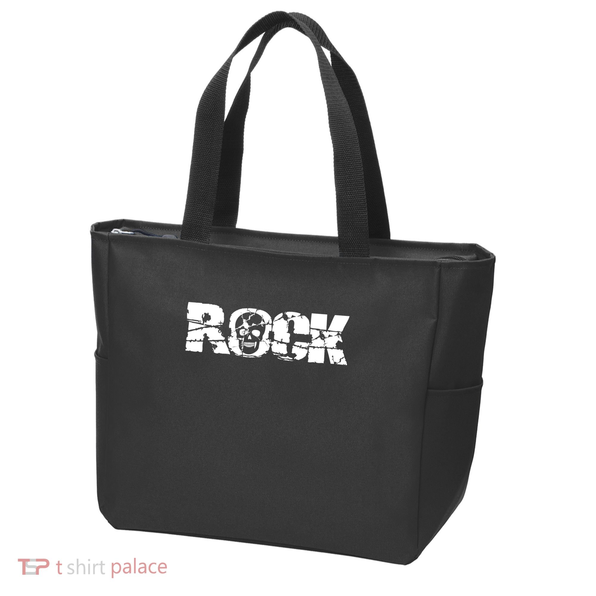 Rock Skull Grunge Tote Bag