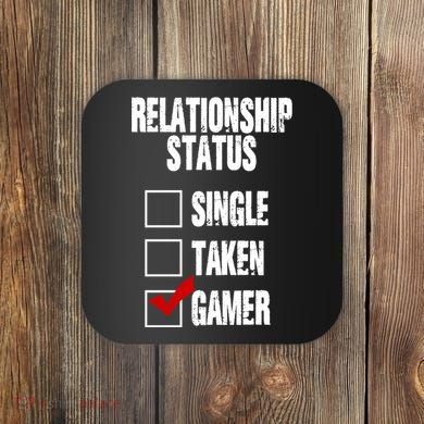 Relationship Status Gamer Funny Coaster