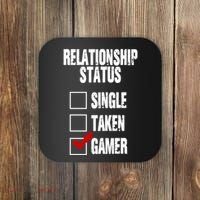 Relationship Status Gamer Funny Coaster thumb 0