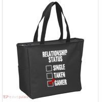 Relationship Status Gamer Funny Tote Bag thumb 2