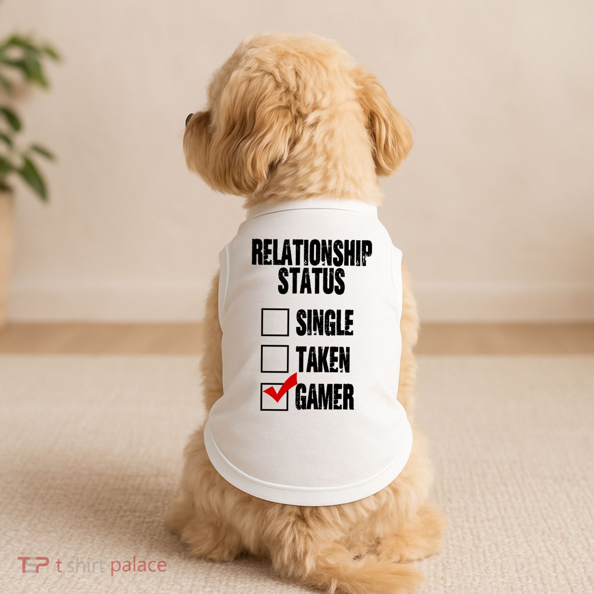 Relationship Status Gamer Funny Doggie Tank