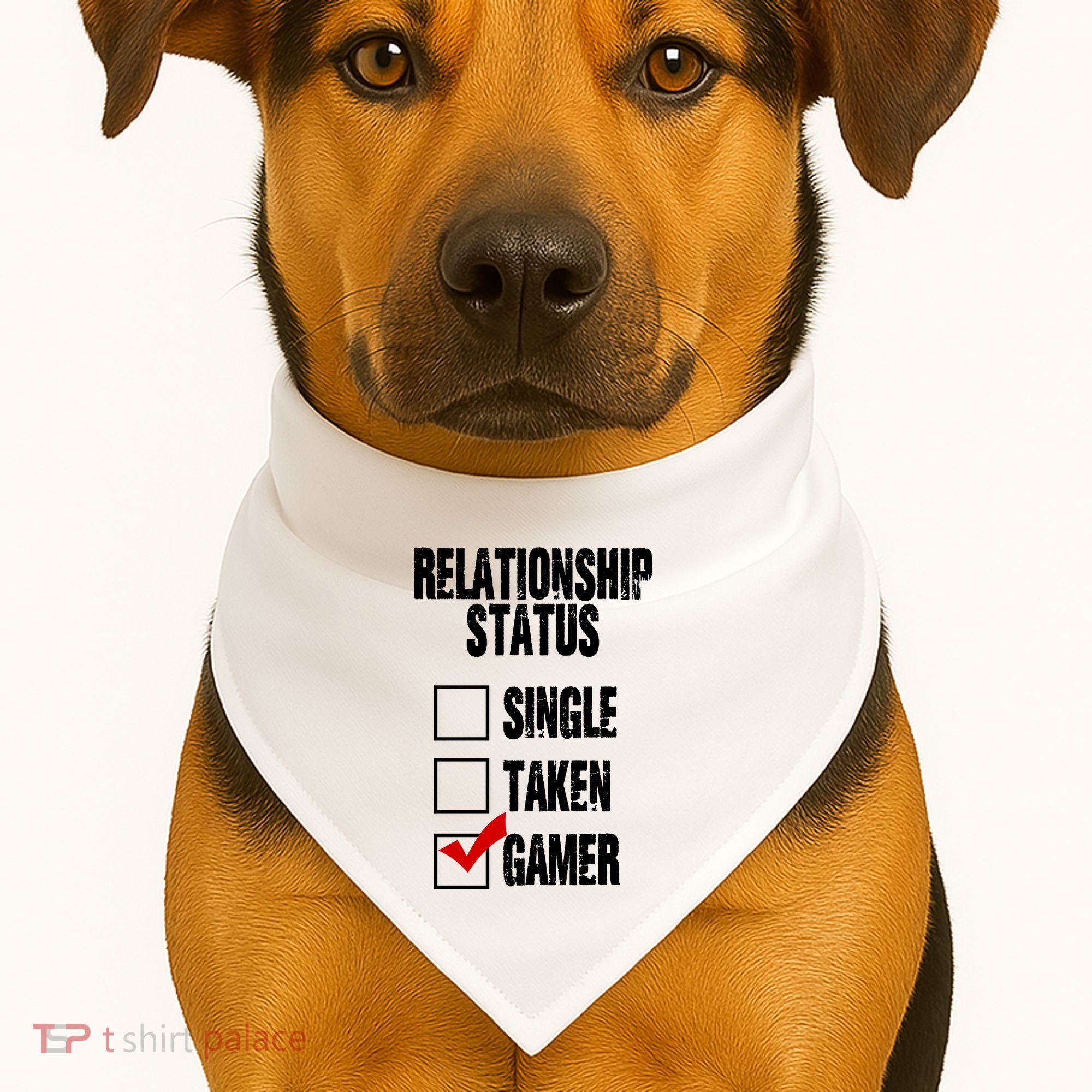 Relationship Status Gamer Funny USA-Made Doggie Bandana