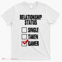 Relationship Status Gamer Funny T-Shirt thumb 0