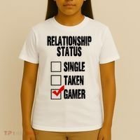 Relationship Status Gamer Funny T-Shirt thumb 4