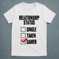 Relationship Status Gamer Funny T-Shirt thumb 5