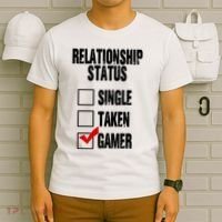 Relationship Status Gamer Funny T-Shirt thumb 6