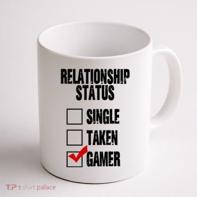 Relationship Status Gamer Funny Coffee Mug back