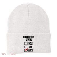 Relationship Status Gamer Funny Beanie thumb 0