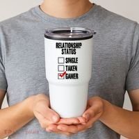 Relationship Status Gamer Funny Tumbler thumb 2