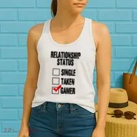 Relationship Status Gamer Funny Women's Tank Top thumb 2