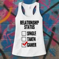 Relationship Status Gamer Funny Women's Tank Top thumb 3