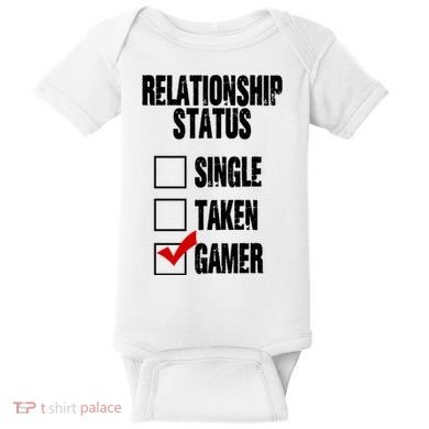Relationship Status Gamer Funny Baby Bodysuit