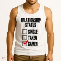 Relationship Status Gamer Funny Tank Top thumb 3