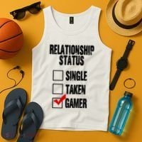 Relationship Status Gamer Funny Tank Top thumb 4