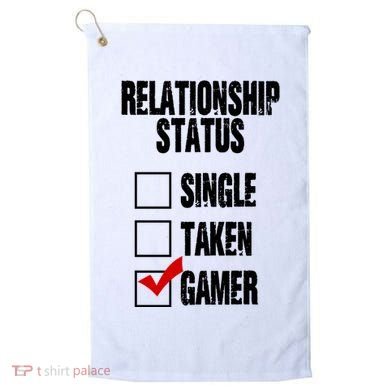 Relationship Status Gamer Funny Golf Towel