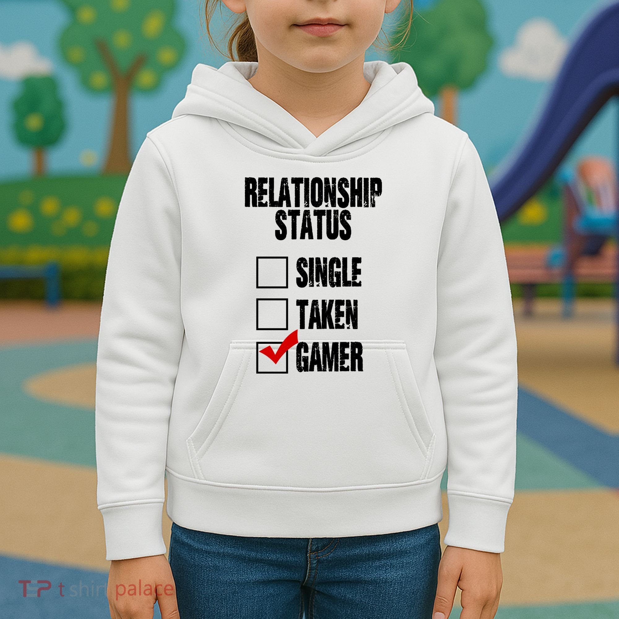 Relationship Status Gamer Funny Kids Hoodie
